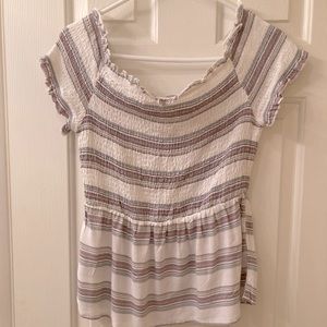 Off the shoulder Peplum Top